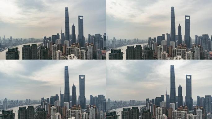 上海天际线/中国上海的T/L WS HA ZI高架视图