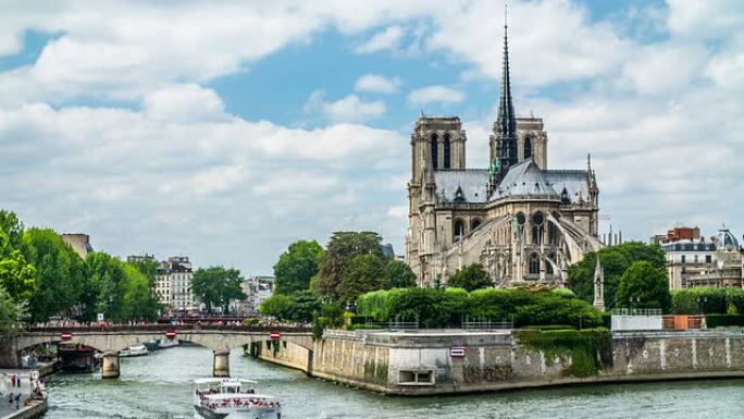 巴黎圣母院哥特式建筑宗教信仰人文文化