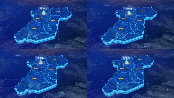 宿迁市宿豫区蓝色三维科技区位地图