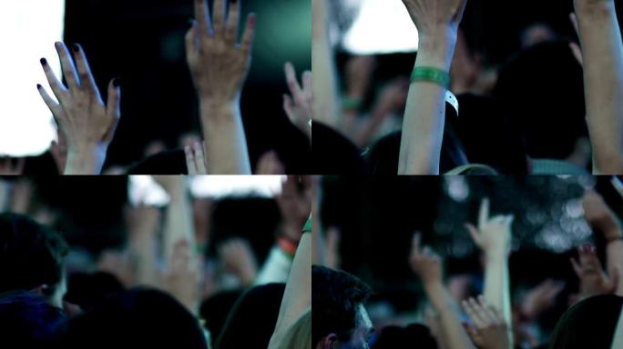 在音乐会上举手示意