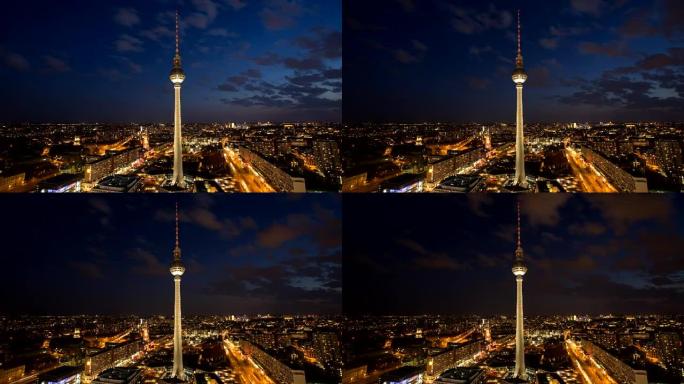 柏林天际线的鸟瞰图