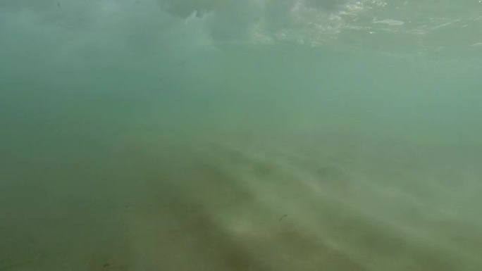 高清慢镜头：佛罗里达海岸的水下镜头