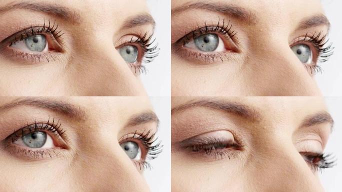女人的眼睛眼睛特写眼部疾病眼睛睁开