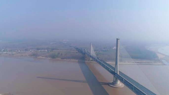 4K济南黄河大桥素材