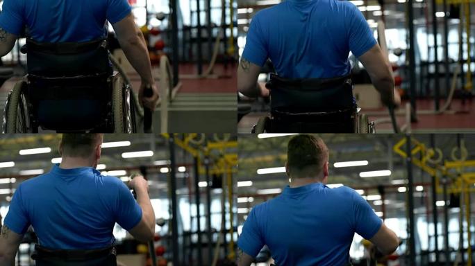 轮椅击球绳中的适应性运动员