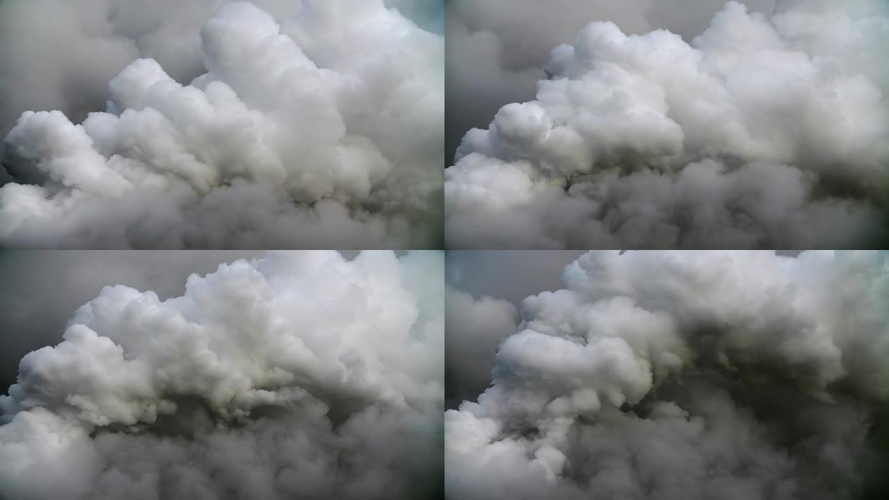 深色云景烟囱污染废气排放石化油化工火电