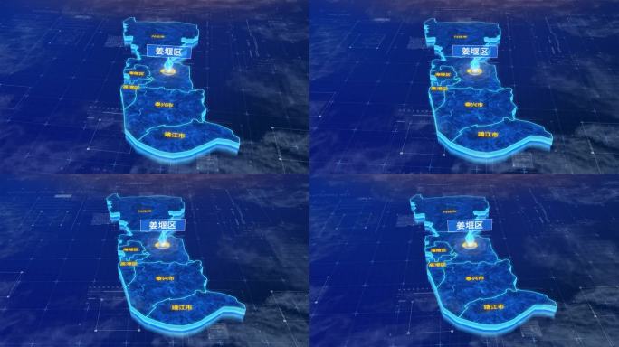 泰州市姜堰区蓝色三维科技区位地图