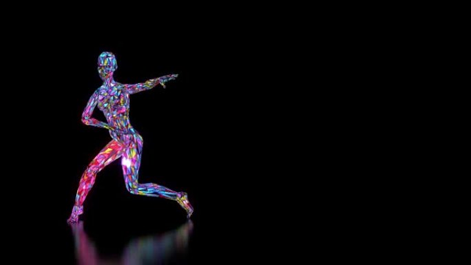 抽象芭蕾舞女全系投影科技感3D