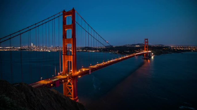 美国旧金山金门大桥 -- 4k城市景观、景观和建立者