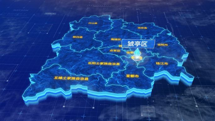 宜昌市猇亭区蓝色三维科技区位地图
