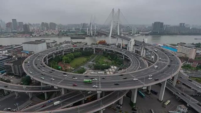延时-上海繁忙路口的鸟瞰图 (WS HA平移)