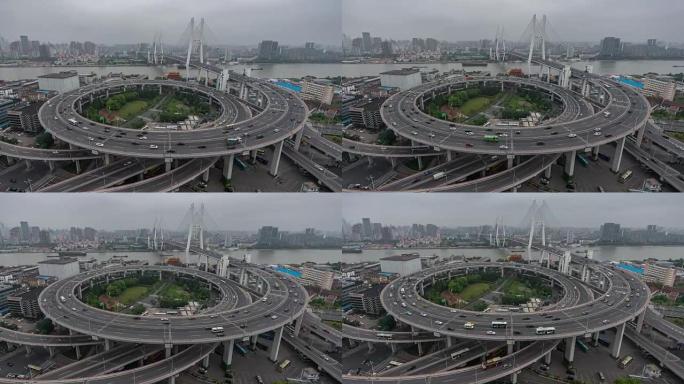 延时-上海繁忙路口的鸟瞰图 (WS HA平移)