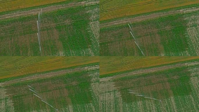 干旱年份的空中灌溉田