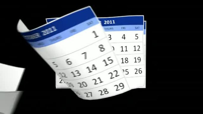 2011年日历，带阿尔法通道