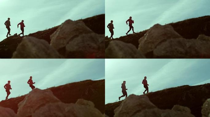 夫妇跑步奔跑极限运动挑战