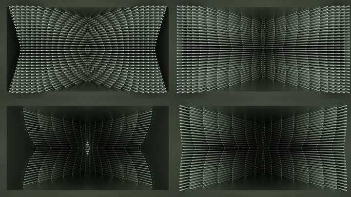 【裸眼3D】黑金方点艺术空间矩阵立体波形
