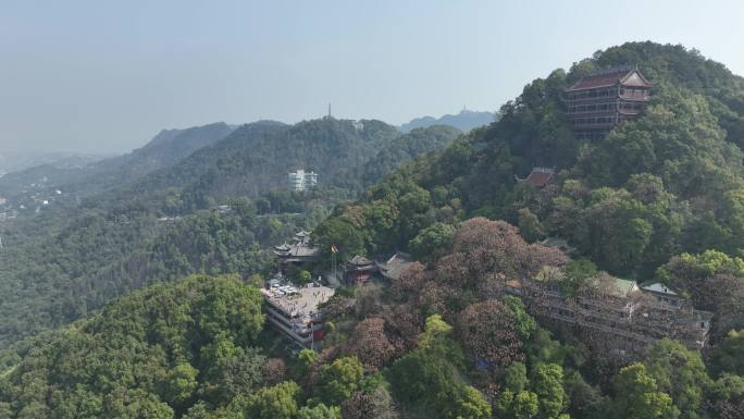 航拍重庆南山老君洞