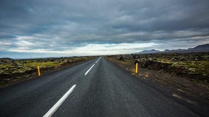 冰岛POV行驶道路