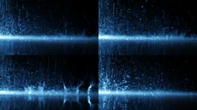 水滴，慢动作视频素材特写镜头倾盘大雨