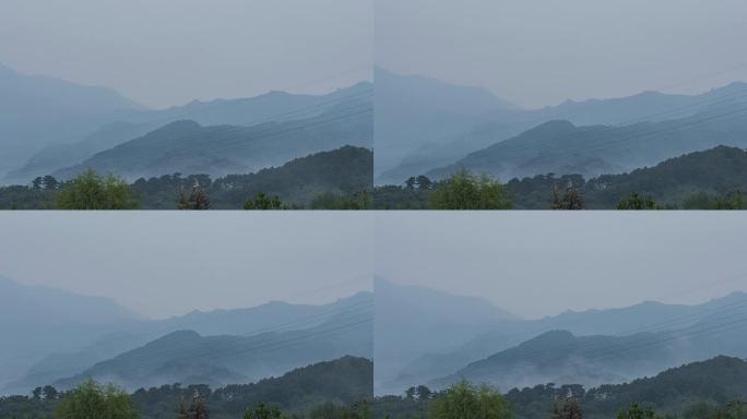 T/L MS HA雾升起在山林之上