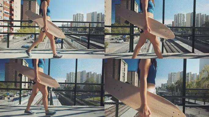 站在桥上的女人