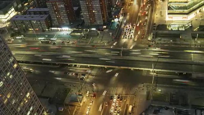 T/L哈潘女士城市交通鸟瞰图/北京，中国