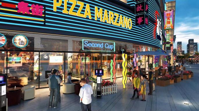 商贸城店铺布局生长动画