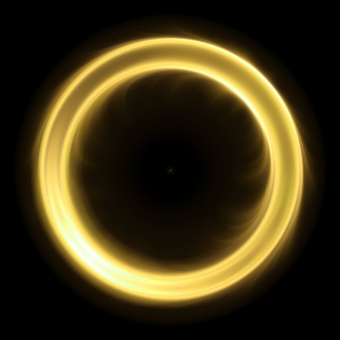唯美黄色光环光圈光环循环