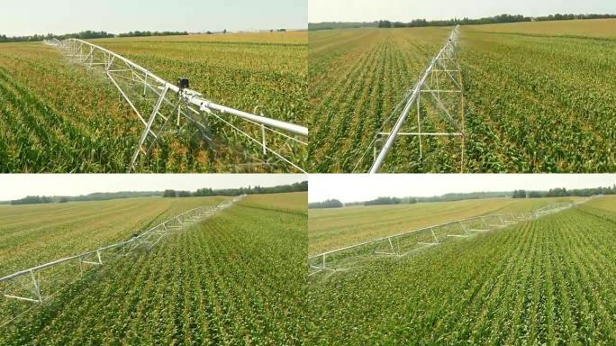 空中农业洒水器灌溉田地