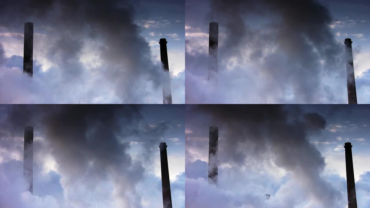 空气污染烟囱污染废气排放石化油化工火电