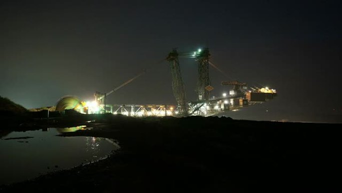 时间重叠：斗轮挖掘机