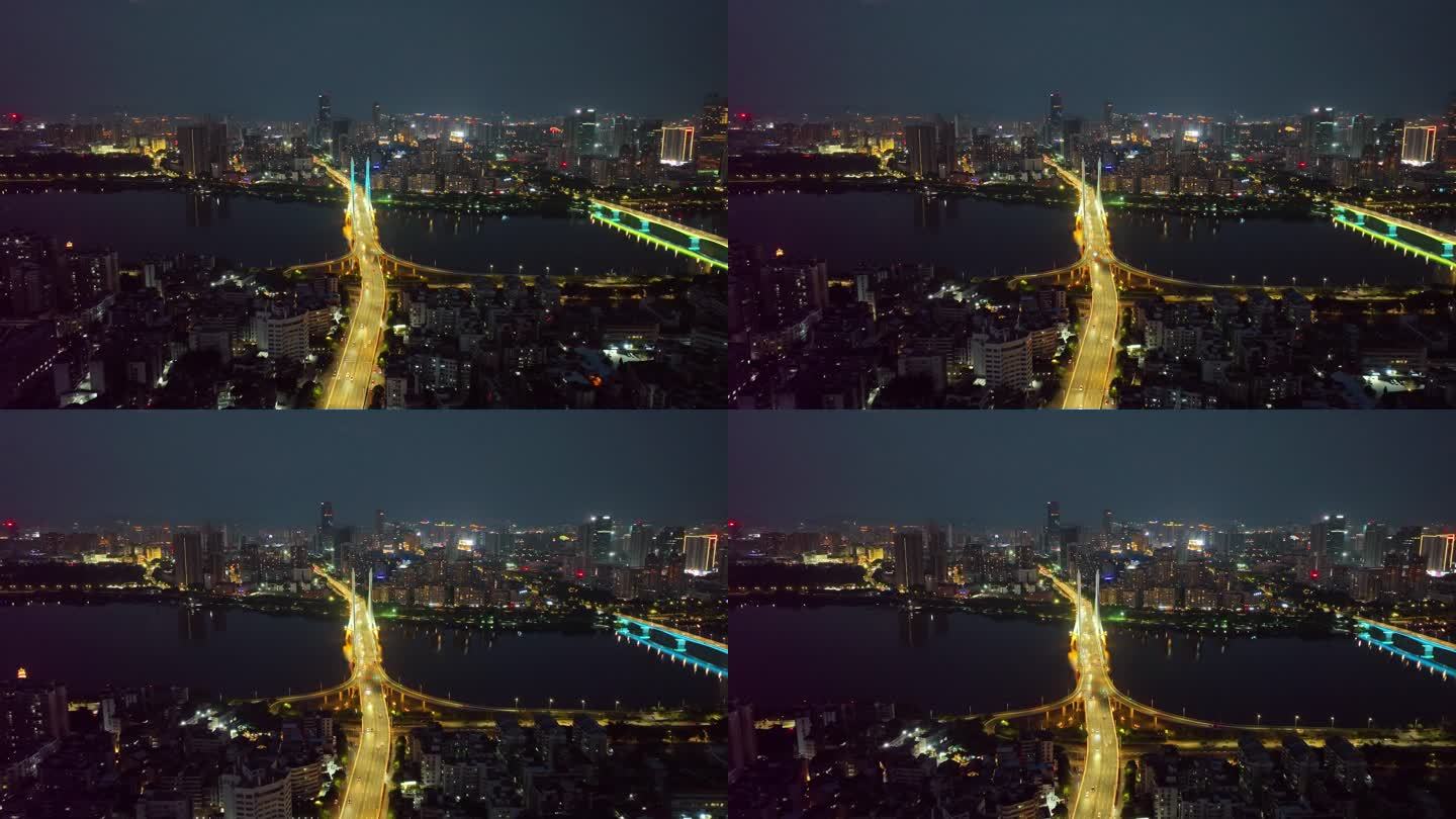 【4K】航拍惠州惠城区夜景大景