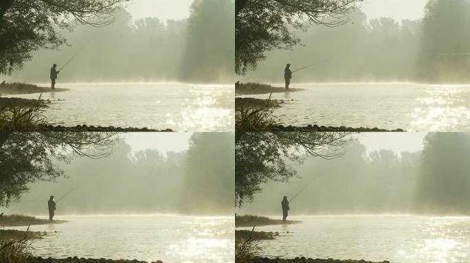 HD DOLLY：在薄雾河边钓鱼