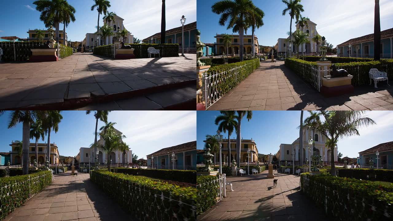 古巴特立尼达的稳定凸轮广场市长
