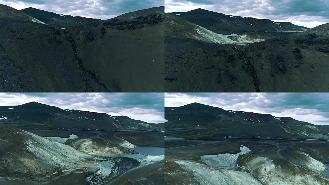 火山口湖和地热发电站