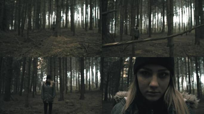 森林中的神秘年轻女子