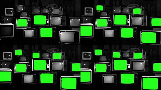 许多绿屏电视80年代黑白色调美学