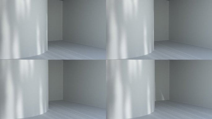 空房间光影移动3D渲染