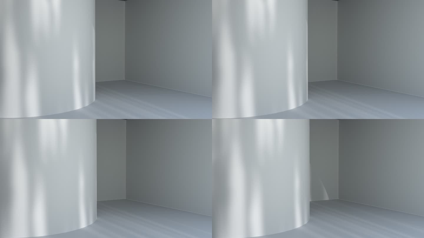 空房间光影移动3D渲染