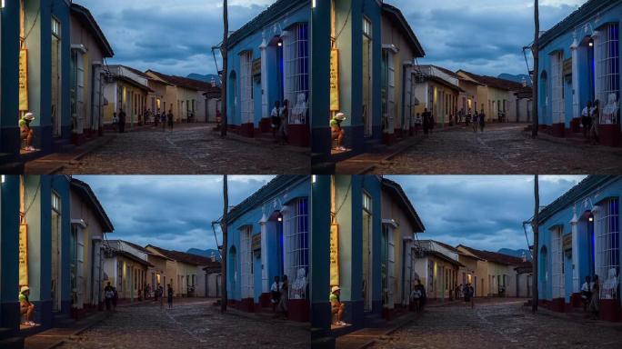 古巴特立尼达殖民地城镇的传统房屋