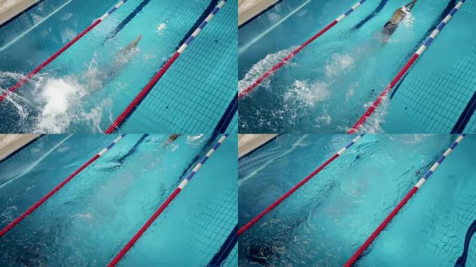 水中运动员水中运动员跳水游泳比赛