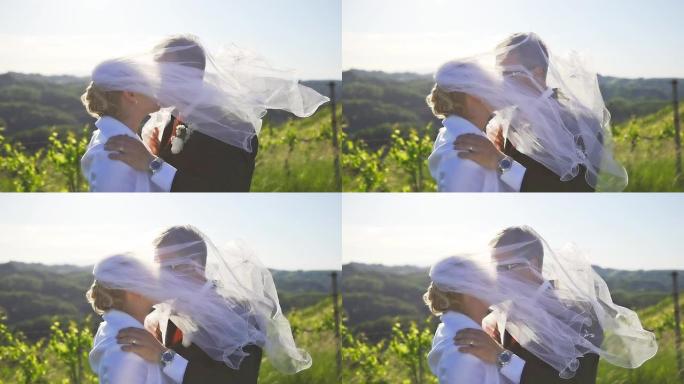 高清超级慢镜头：婚礼之吻