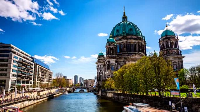 柏林大教堂的时间流逝。德国柏林多姆-德国