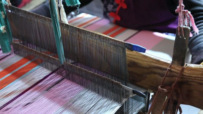 织布机 手艺 非遗 织布 传统 手工