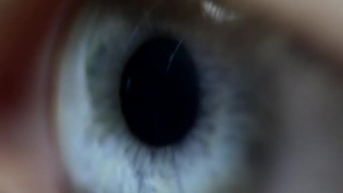 人眼瞳孔收缩蓝色眼球眨眼素材