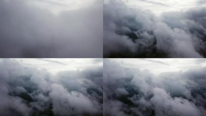 天空上的航拍视频，以云彩为背景