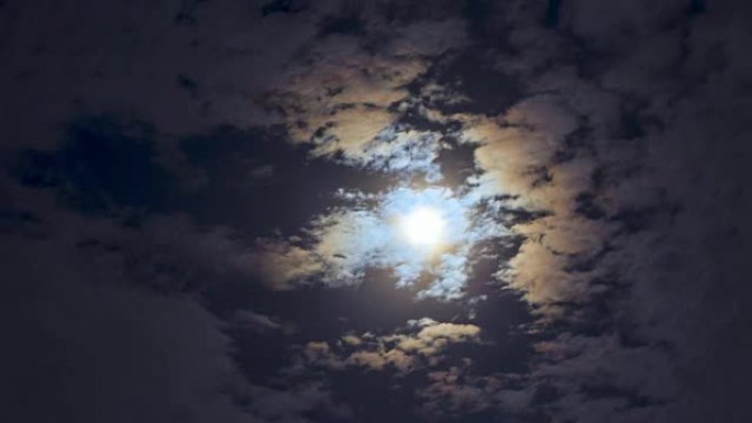 月亮的时光倒流夜空延时明月风起云涌