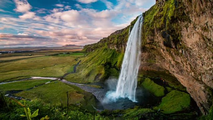 冰岛瀑布-塞尔贾兰德斯福斯
