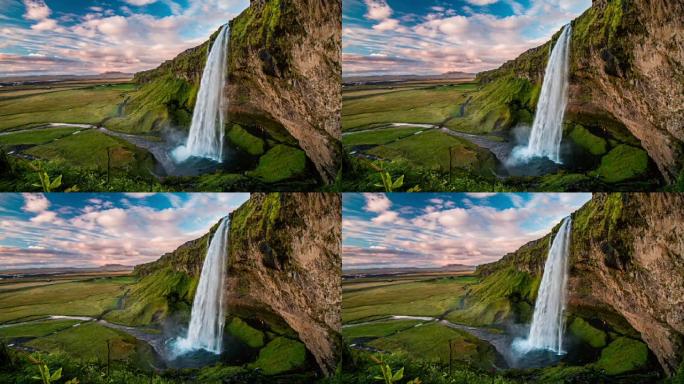 冰岛瀑布-塞尔贾兰德斯福斯