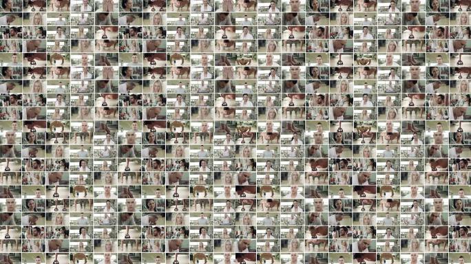 健身。视频墙。照片墙滚动